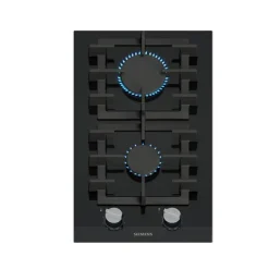 Domino gaz 30cm 2 feux noir Siemens ER3A6BI40 iq700