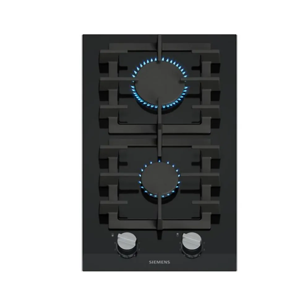 Domino gaz 30cm 2 feux noir Siemens ER3A6BI40 iq700