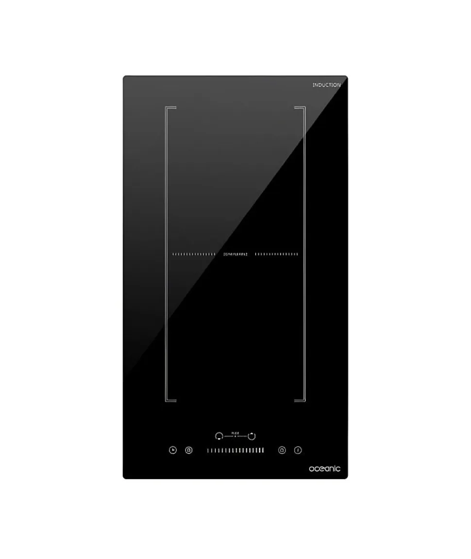 Domino induction encastrable - OCEANIC - OCEATI2Z2BF - Flex 2 feux - 3600 W - Noir