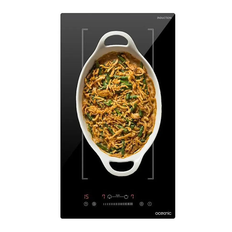 Domino induction encastrable - OCEANIC - OCEATI2Z2BF - Flex 2 feux - 3600 W - Noir