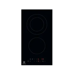 Domino vitrocéramique 29cm 2 feux 2900w noir Electrolux LHR3233CK