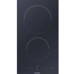 Domino vitrocéramique 30cm 2 foyers noir Candy CDH30 smart