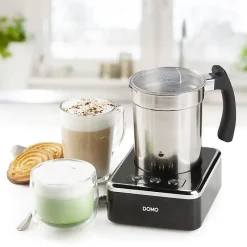 DOMO Mousseur a lait DO717MF Capacité 130 a 230 ml - Gris et noir