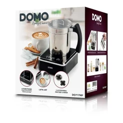 DOMO Mousseur a lait DO717MF Capacité 130 a 230 ml - Gris et noir