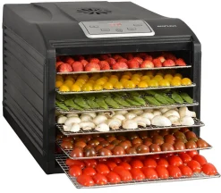 Déshydrateur fruits et légumes 6 plateaux 500w Kitchen Chef SECCO 6 BLACK