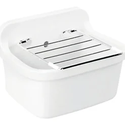 Déversoir mural - Hauteur: 265 mm - Largeur: 430 mm - Profondeur: 370 mm - BLANC