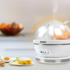EB27 WE Cuiseur à oeufs 400W 1 à 7 oeufs Thermostat minuteur Cuisson pour oeufs durs ou mollet ou à la coque Sans BPA Duronic