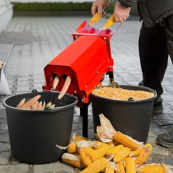 EBERTH Éplucheur de Maïs, Égrenoir à maïs Électrique 750 Watt, débit 240 kg/h, Égreneuse à maïs électrique, avec châssis