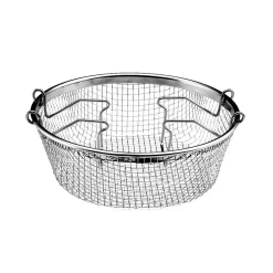 Eclipse - Sauteuse 24 cm revêtue en céramique, couvercle et panier de cuisson pour friture et cuisson à l'eau