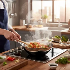 Eclipse - Wok en acier inoxydable diamètre 28 cm