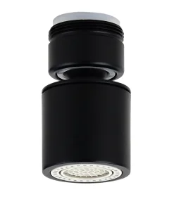 Eco aérateur d'eau orientable, bi-jets, noir, MTK