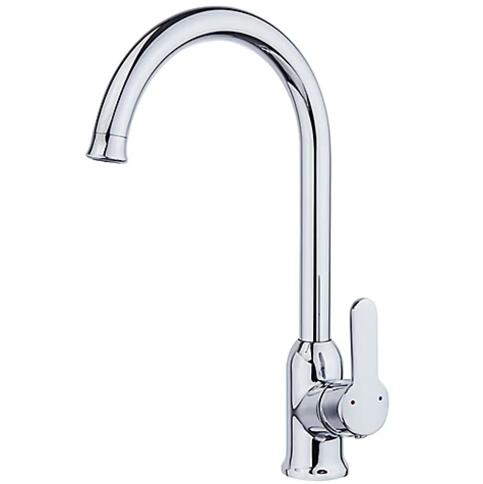 Edouard Rousseau - Mitigeur Évier MOLEN Chromé - Aérateur Économie d'Eau - Bec Mobile