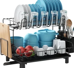 Egoutoire Vaisselle avec 2 niveaux Acier Inoxydable