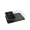 Egouttoir à vaisselle avec plateau en Acier Chromé Noir mat MSV