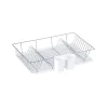 Egouttoir à vaisselle SAKURA avec plateau an Acier Chromé Blanc MSV
