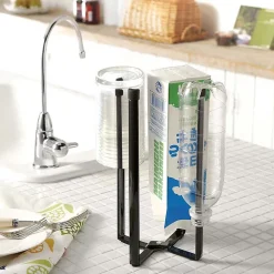 Egouttoir à bouteilles en métal Stand