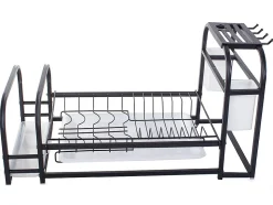 Egouttoir à vaisselle avec support à plateau mezzanine