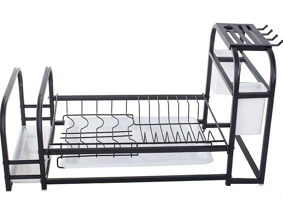 Egouttoir à vaisselle avec support à plateau mezzanine