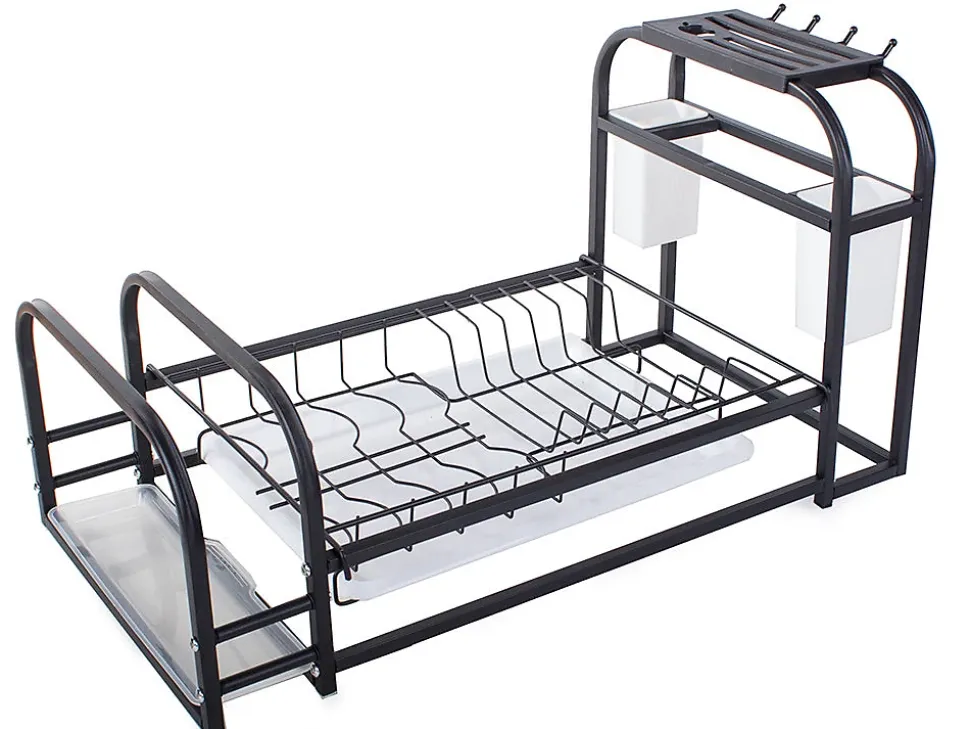 Egouttoir à vaisselle avec support à plateau mezzanine