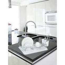 Egouttoir à vaisselle en métal chromé Clean