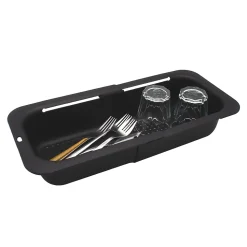 Egouttoir à vaisselle panier extensible noir l. 21 x L. 34,5 x H. 9,5 cm Box & Beyond