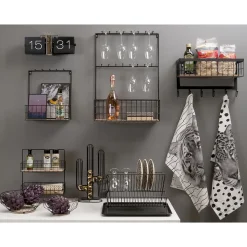 Egouttoir avec bac Lena - Métal filaire