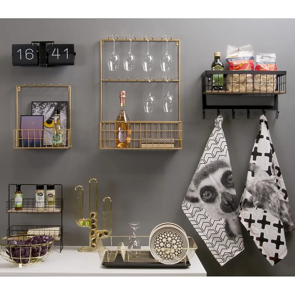 Egouttoir avec bac Linea - Métal filaire