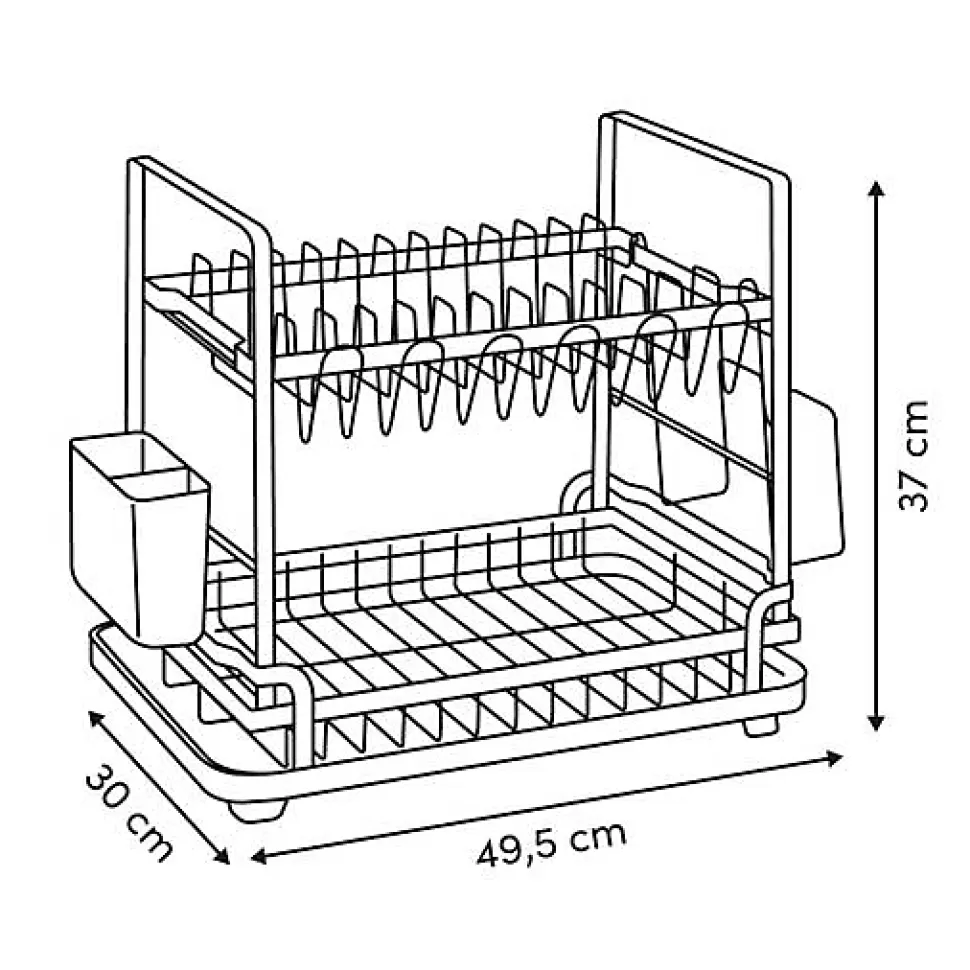 Egouttoir Black edition noir 2 niveaux - Noir- 5five