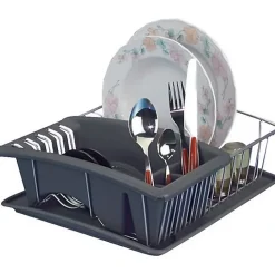 Egouttoir compact gris Metaltex 32502668080 aquatex plus