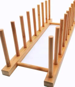 Egouttoir Vaisselle en Bois 8 rangements