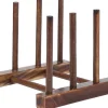 Egouttoir Vaisselle en Bois 3 rangements marron