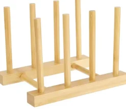 Egouttoir Vaisselle en Bois 3 rangements