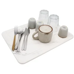 Egouttoir à vaisselle en diatomite blanc l. 40 x L. 30 x Ep. 9 mm Box & Beyond