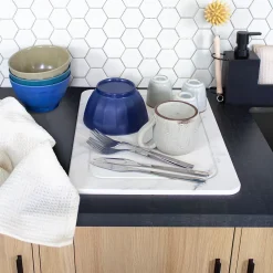 Egouttoir à vaisselle en diatomite blanc l. 40 x L. 30 x Ep. 9 mm Box & Beyond