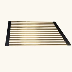 Egouttoir vaisselle rabattable inox doré Helika - dessous de plat doré