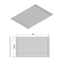 Egouttoir vaisselle rabattable inox Helika - dessous de plat inox