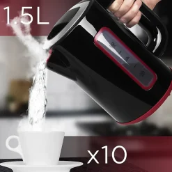 EK30 BK Bouilloire électrique 3000W Capacité 1,5L Température réglable 40 60 80 100 Arrêt automatique Maintien au chaud Duronic