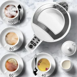 EK30 WE Bouilloire électrique 3000W Capacité 1,5L Température réglable 40 60 80 100 Arrêt automatique Maintien au chaud Duronic