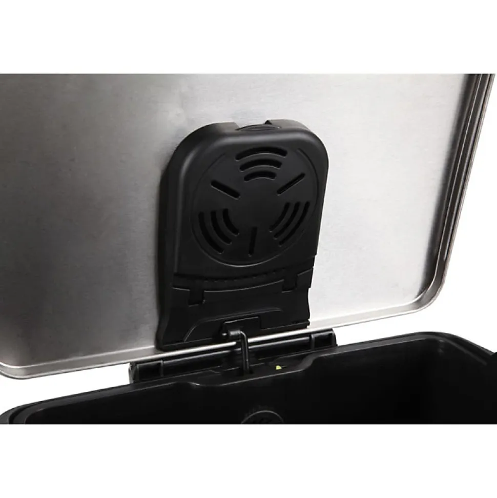 EKO Poubelle à pédale E Cube 50 L Noir mat