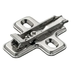 Embase cruciforme à fixation rapide perçage 37x32mm à visser 3mm acier - SALICE - BAV3M39F