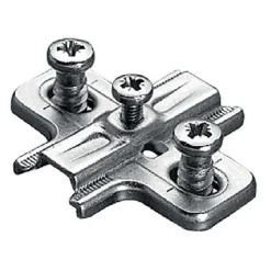 Embase cruciforme avec eurovis type B2VGH 37x32mm réglable en hauteur 0mm finition argent - SALICE - B2VGH09/17