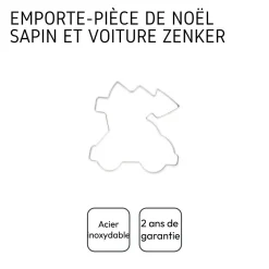 Emporte-pièce de Noël en forme de sapin couché sur une voiture Zenker Emporte-pièces