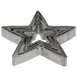 Emporte-pièces étoiles 7 pièces kit Noël - Argent- 5five