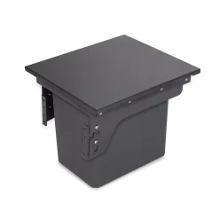Emuca bac de tri sélectif pour fixation latérale sur meuble de cuisine Recycle 1x35litres, Acier, Plastique gris anthracite