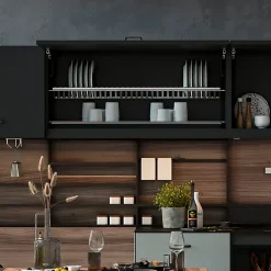 Emuca Egouttoir porte-assiettes pour meuble haut, module 900mm, Acier inoxydable