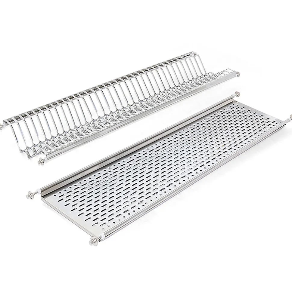 Emuca Egouttoir porte-assiette pour meuble haut, module 1.000mm, Acier inoxydable