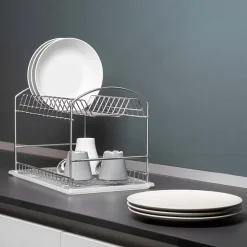 Emuca Égouttoir à vaisselle à poser Suprastar, 435x270x275mm, acier, chromé