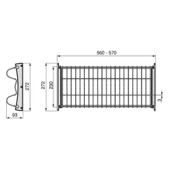 Emuca Égouttoir Suprastar pour module, 600, Acier, Chromé