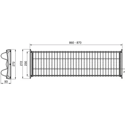 Emuca Égouttoir Suprastar pour module, 900, Peint en aluminium, Acier