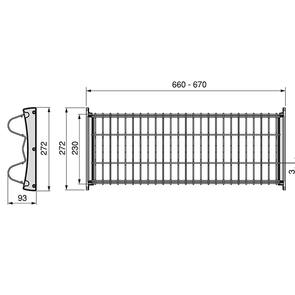Emuca Égouttoir Suprastar pour module, 700, Peint en aluminium, Acier
